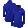 Columbia Trendy Golden State Warriors Women's Blue Omni Wick Outward Nine Quarter Zip Pullover Top