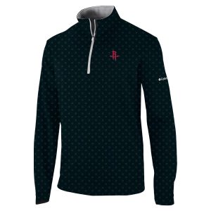 Columbia Houston Rockets Black Omni Fabulous Wick Wickhams Hills Quarter Zip Pullover Top