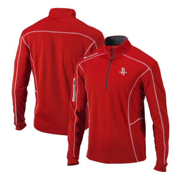 Columbia Houston Rockets Red Shotgun Quarter Unique Zip Pullover Jacket