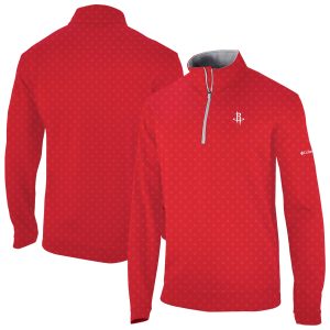 Columbia Houston Rockets Red Fabulous Wickham Hills Omni Wick Quarter Zip Jacket