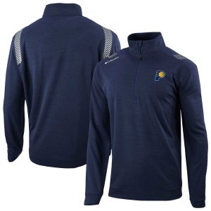 Columbia Indiana Pacers Navy Oakland Downs Omni Wick Quarter Zip Stylish Top