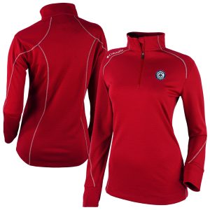 Columbia LA Clippers Unique Women's Red Omni Wick Shotgun Quarter Zip 2.0 Pullover