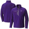 Columbia Los Angeles Lakers Gray Fast Trek III Chic Half Zip Fleece Pullover