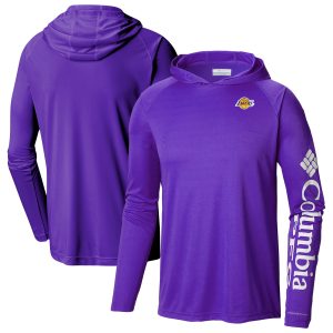 Columbia Los Angeles Lakers Purple Stylish PFG Super Terminal Tackle Hoodie