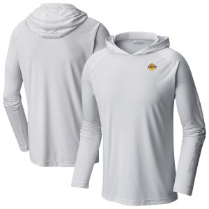 Columbia Los Angeles Lakers White PFG Gorgeous Super Terminal Tackle Hoodie