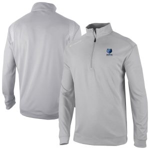 Columbia Memphis Grizzlies Gray Oakland Downs Omni Eye - catching Wick Quarter Zip Top