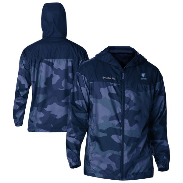 Columbia Fabulous Memphis Grizzlies Navy Flash Challenger Windbreaker Jacket