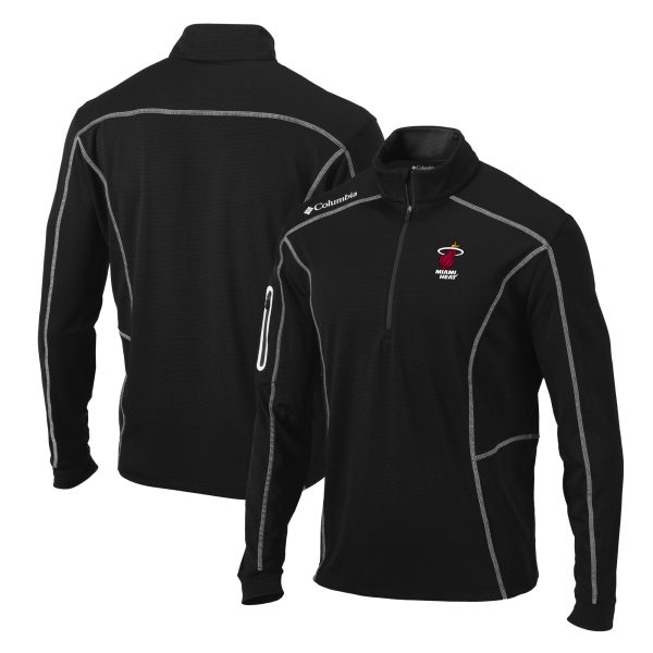 Columbia Miami Heat Black Shotgun Quarter Zip Pullover Jacket Elegant