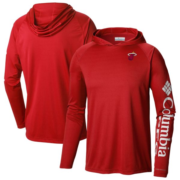 Columbia Miami Heat Red PFG Super Premium Terminal Tackle Hoodie