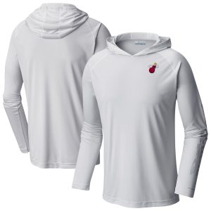 Columbia Miami Premium Heat White PFG Super Terminal Tackle Hoodie