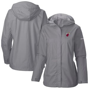 Columbia Miami Heat Women's Gray Arcadia Full Zip Rain Jacket Chic
