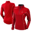 Columbia Miami Heat Chic Women's Red Omni Wick Shotgun Quarter Zip Pullover Top