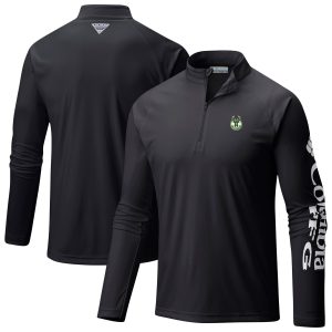 Columbia Milwaukee Eye - catching Bucks Black PFG Terminal Tackle Quarter Zip Top