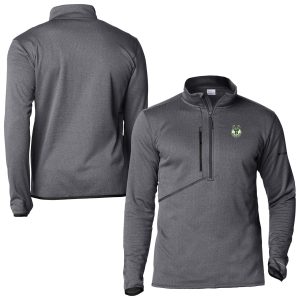 Columbia Milwaukee Bucks Black Park View Gorgeous Fleece Half Zip Top
