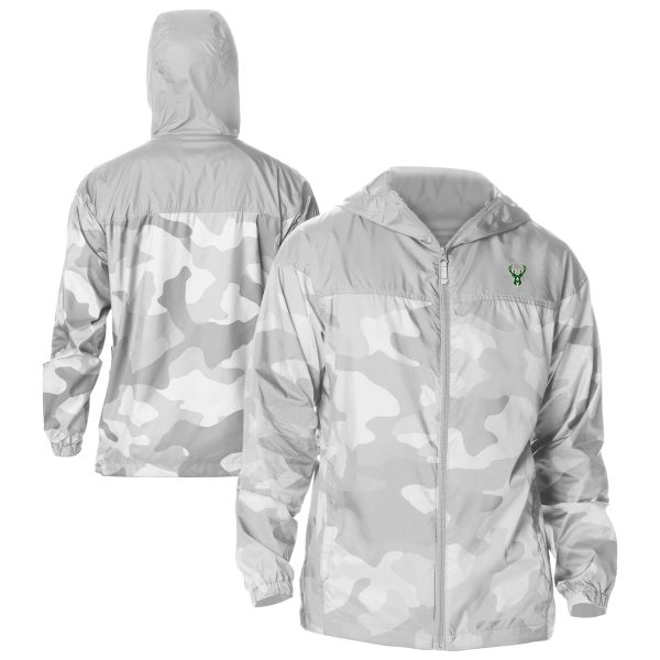 Columbia Milwaukee Gorgeous Bucks Gray Flash Challenger Windbreaker Jacket