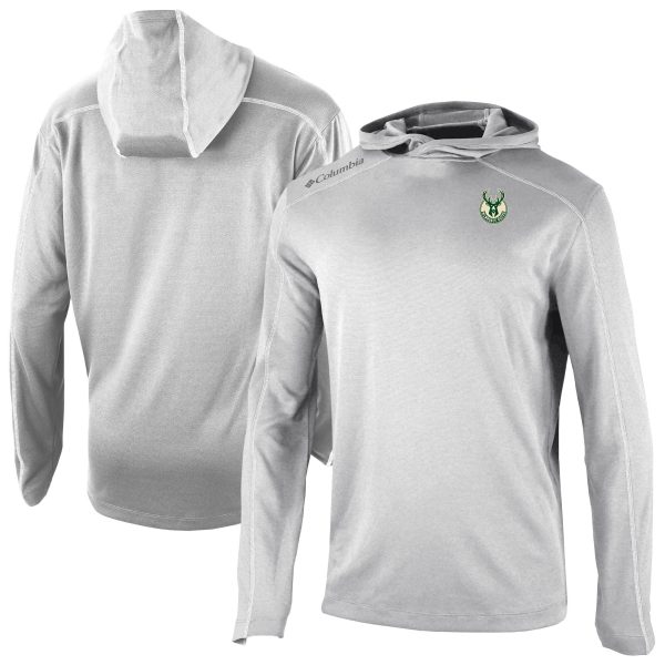 Columbia Milwaukee Bucks Fabulous Gray Omni Wick Shotgun Pullover Hoodie