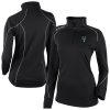 Columbia Milwaukee Bucks Women's Black Omni Wick Shotgun Quarter Premium Zip 2.0 Pullover