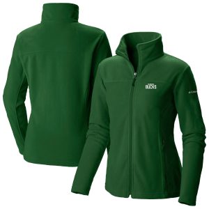 Columbia Milwaukee Bucks Women's Hunter Green Give & Go II Fleece Stylish Full Zip Jacket