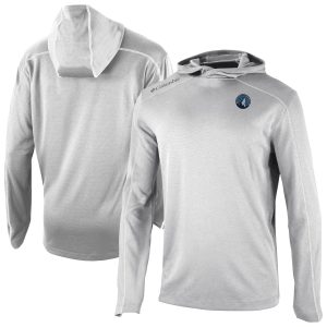 Columbia Minnesota Timberwolves Gray Omni Wick Stylish Shotgun Pullover Hoodie