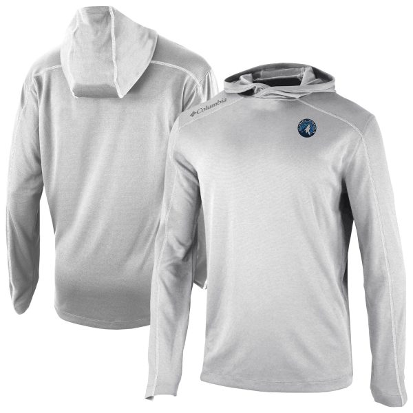Columbia Minnesota Timberwolves Gray Omni Wick Stylish Shotgun Pullover Hoodie