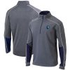 Columbia Minnesota Timberwolves Chic Heathered Gray/Navy Omni Wick Shotgun 2.0 Quarter Zip Pullover Top
