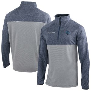 Columbia Minnesota Timberwolves Chic Navy Omni Wick Rockin' It Quarter Zip Top