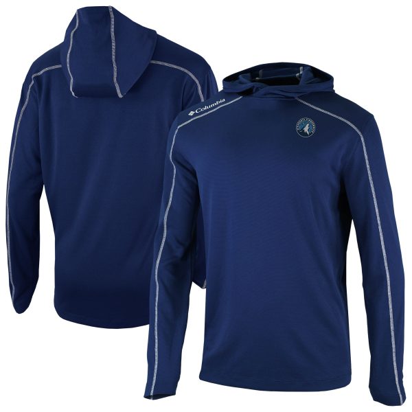 Columbia Minnesota Timberwolves Navy Omni Wick Shotgun Pullover Hoodie Unique