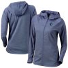 Columbia Minnesota Premium Timberwolves Women's Navy Omni Wick Half Shot Full Zip Hoodie