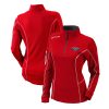 Columbia New Orleans Pelicans Women's Red Omni Wick Shotgun Quarter Zip Pullover Top Gorgeous