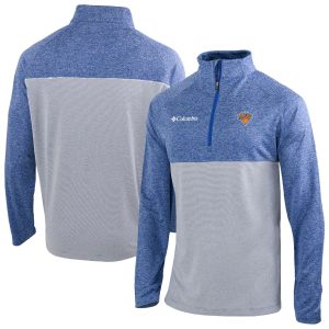 Columbia New York Knicks Blue Unique Omni Wick Rockin' It Quarter Zip Top