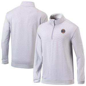 Columbia New York Knicks Gray/White Omni Wick Even Premium Lie Quarter Zip Top