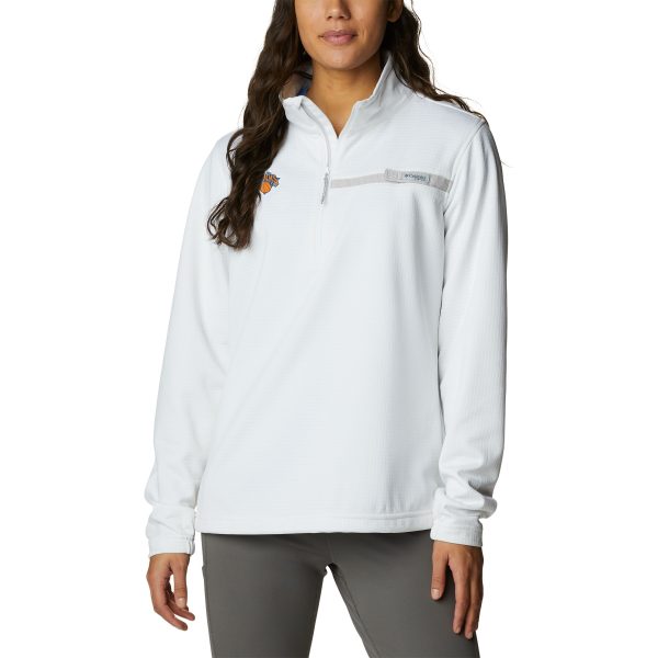 Columbia Stylish New York Knicks Women's White Skiff Guide Fleece