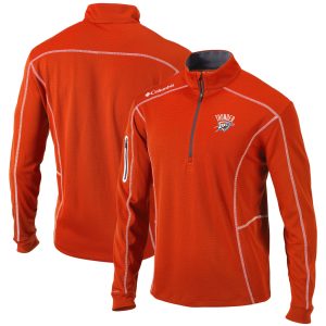 Columbia Oklahoma City Thunder Orange Shotgun Omni Trendy Wick Quarter Zip Pullover Jacket