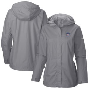 Columbia Oklahoma City Unique Thunder Women's Gray Arcadia Full Zip Rain Jacket
