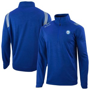 Columbia Philadelphia 76ers Blue Oakland Downs Omni Wick Quarter Premium Zip Top