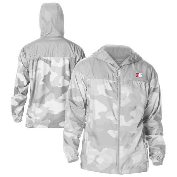 Columbia Philadelphia 76ers Premium Gray Flash Challenger Windbreaker Jacket