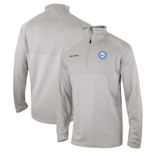 Columbia Philadelphia 76ers Heather Trendy Gray Omni Wick Rockin' It Quarter Zip Pullover Top
