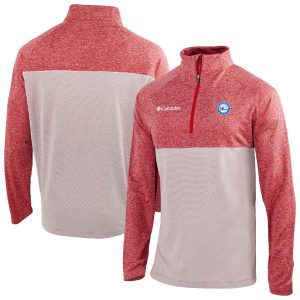 Columbia Philadelphia 76ers Red Omni Wick Rockin' It Quarter Zip Eye - catching Top