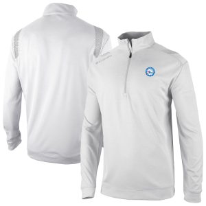 Columbia Philadelphia 76ers White Oakland Downs Omni Wick Gorgeous Quarter Zip Top