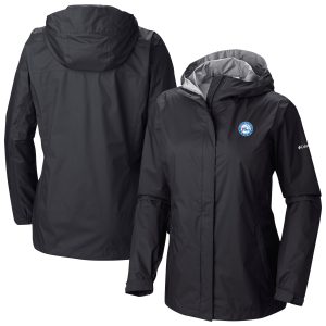 Columbia Philadelphia 76ers Elegant Women's Black Arcadia Full Zip Rain Jacket