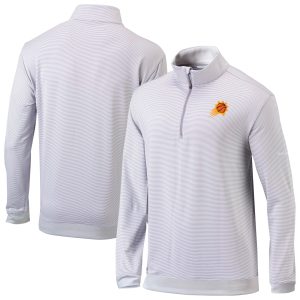 Columbia Phoenix Suns Gray/White Omni Trendy Wick Even Lie Quarter Zip Top