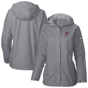 Columbia Portland Eye - catching Trail Blazers Women's Gray Arcadia Full Zip Rain Jacket