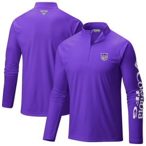 Columbia Sacramento Kings Purple Terminal Tackle Trendy Raglan Omni Shade Quarter Zip Jacket