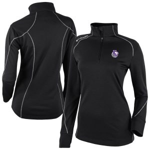 Columbia Sacramento Kings Women's Black Omni Gorgeous Wick Shotgun 2.0 Quarter Zip Pullover Top
