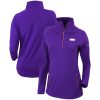 Columbia Sacramento Kings Women's Purple Omni Wick Outward Nine Quarter Chic Zip Pullover Top