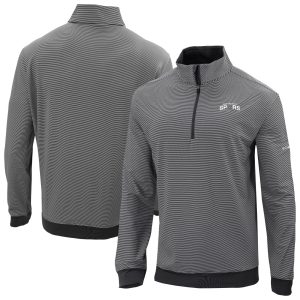 Columbia San Elegant Antonio Spurs Black Omni Wick Even Lie Quarter Zip Pullover
