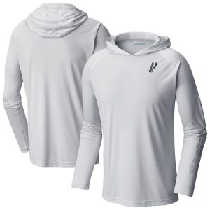 Columbia San Antonio Trendy Spurs White Terminal Tackle Long Sleeve Hoodie T Shirt