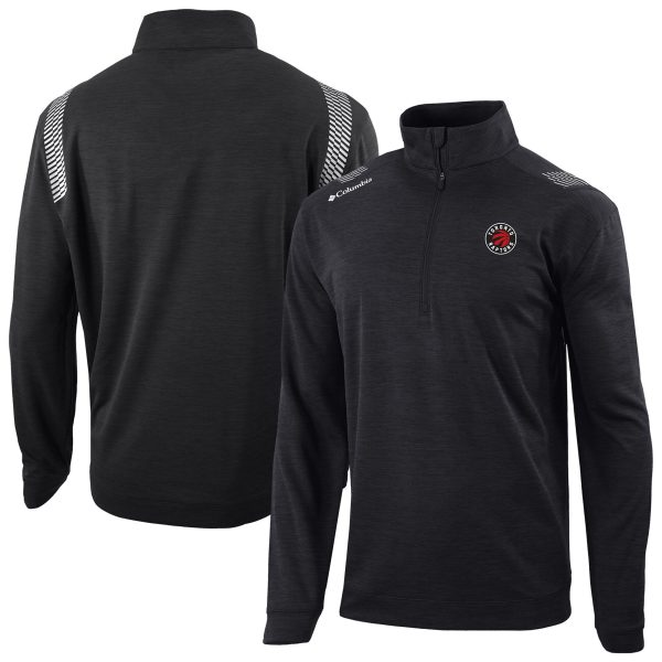 Columbia Toronto Raptors Elegant Black Oakland Downs Quarter Zip Pullover