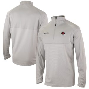 Columbia Gorgeous Toronto Raptors Heather Gray Omni Wick Rockin' It Quarter Zip Pullover Top