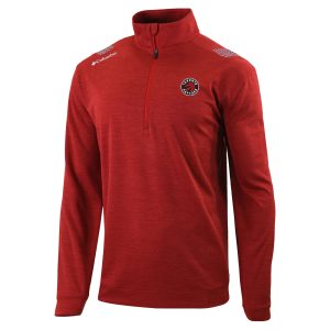 Columbia Gorgeous Toronto Raptors Red Oakland Downs Quarter Zip Pullover